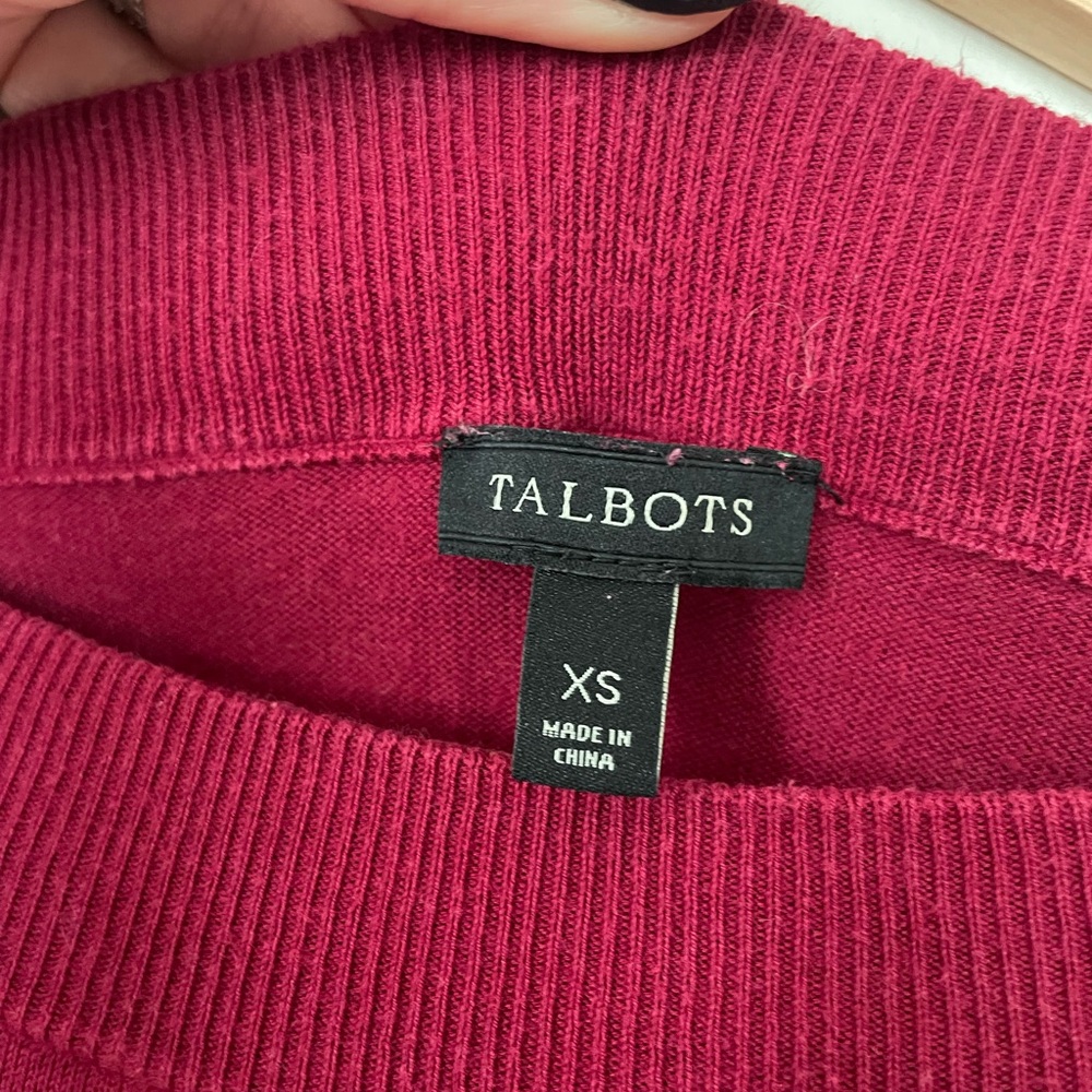 Talbots Fuchsia Pink Sweater Preppy Spring - Picture 3 of 5